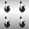 Service Caster 5 Inch 316SS Soft Rubber Swivel 1-3/4 Inch Expanding Stem Caster Set Lock Brake SCC-SS316TTLEX20S514-SRS-134-4 - alternate 1
